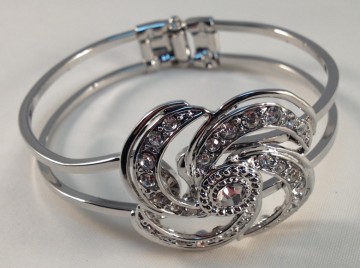 Beugel Armband fijn klein strass