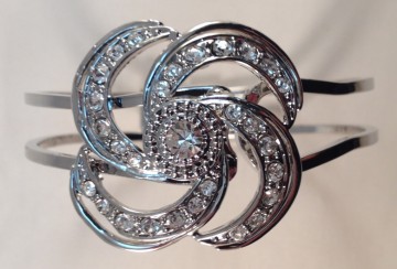 Beugel Armband fijn klein strass