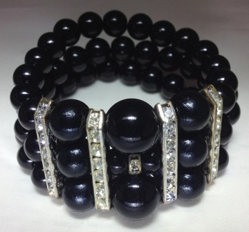 Armband onyx look zwart