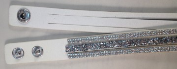 Lederen wikkel strass