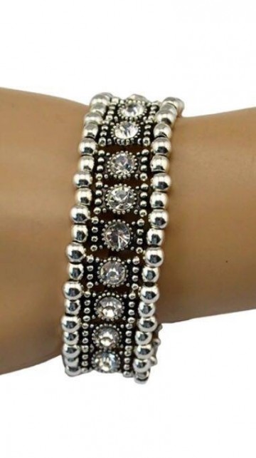 Armband bal en strass "one size"