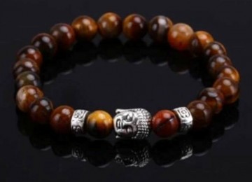 Buddha armband bruin