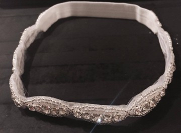 Haarband strass wit
