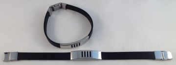 Armband rubber met RVS