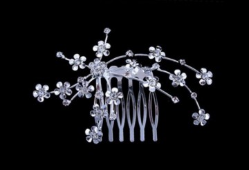 Haarkam bloem strass