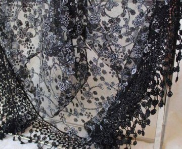 Driehoek sjaal van kant